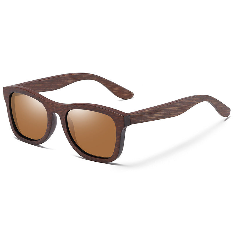 Lunettes de soleil rétro polarisées en bois de bambou