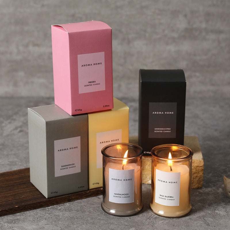 Bougie d'aromathérapie en cire de soja en forme de théière