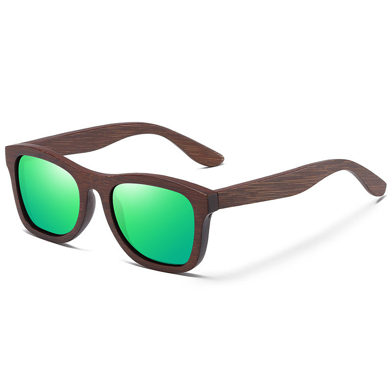Lunettes de soleil rétro polarisées en bois de bambou