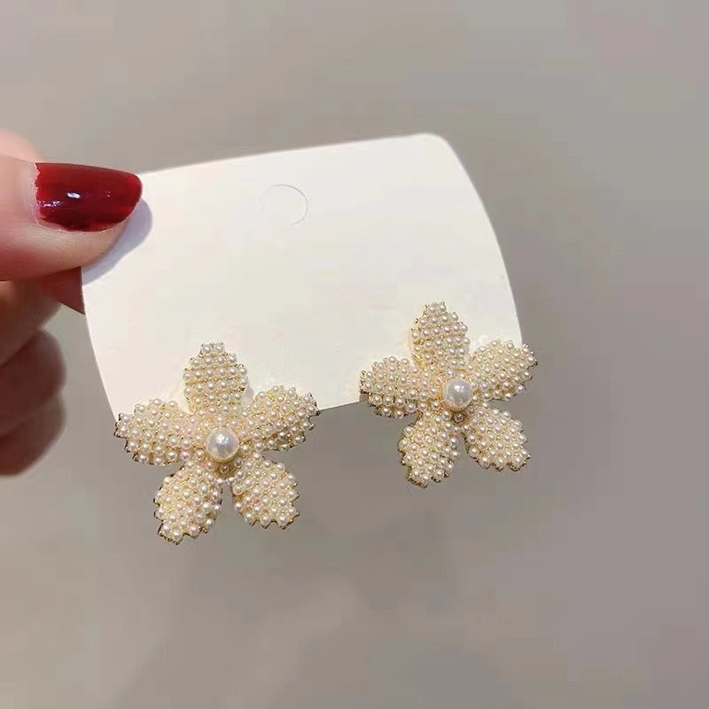 Boucles d'oreilles ananas, étoile de mer perle