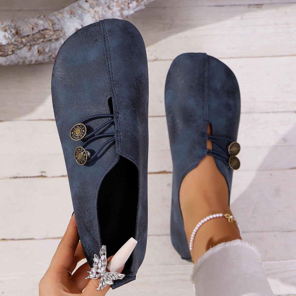 Sandales à enfiler à bout carré pour femme, chaussures plates et souples, tendance pour l'été