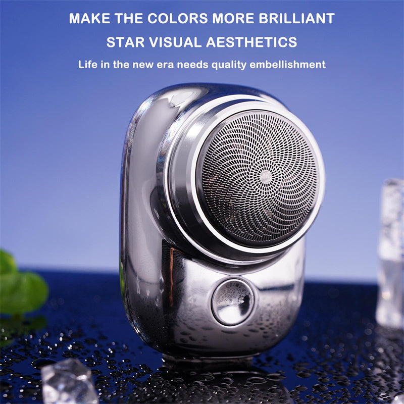 Mini rasoir portable sans fil rechargeable par USB, rasoir électrique pour le visage, humide et sec, indolore, petite taille, pour hommes - LUXARAH