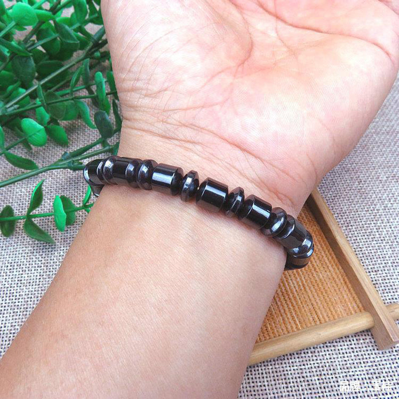 Bracelets magnétiques pour perte de poids, pour femmes et hommes, avec pentagramme en pierre, thérapie magnétique, soulagement de la douleur, bijoux de santé amincissants - LUXARAH