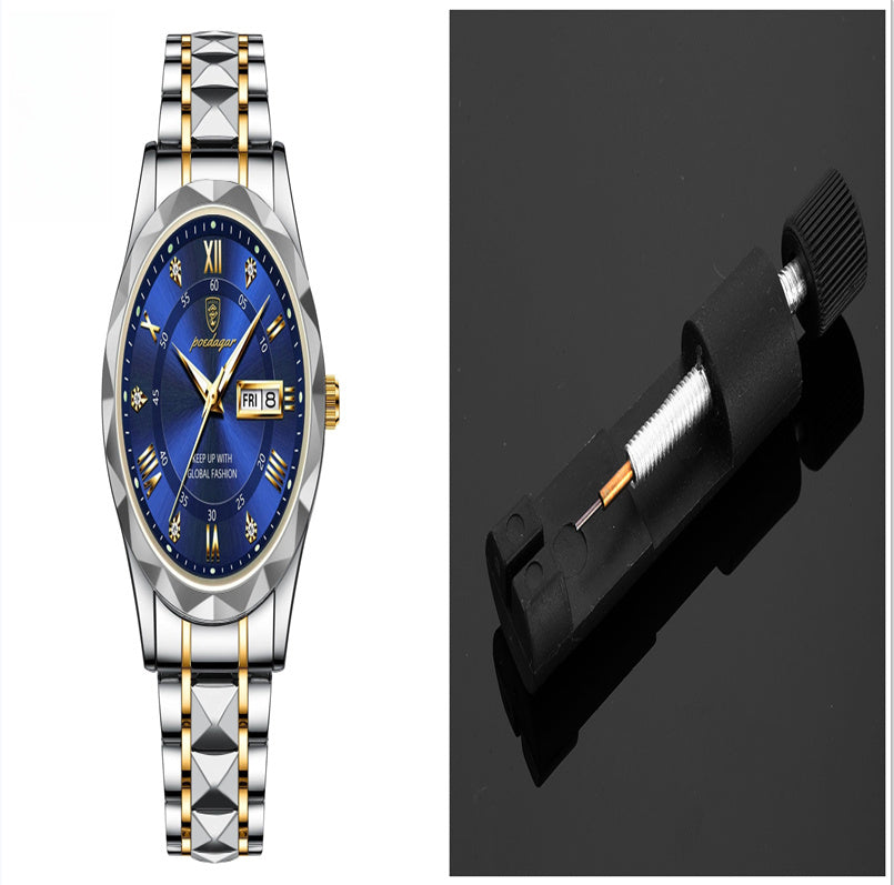 Montre à quartz lumineuse étanche pour homme avec double calendrier - LUXARAH