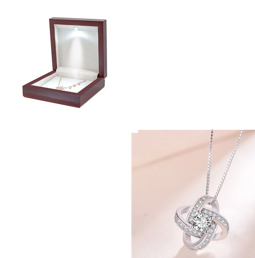 Collier en argent sterling 925 pour femme, pendentif cœur éternel, mosaïque de zircons, cadeau