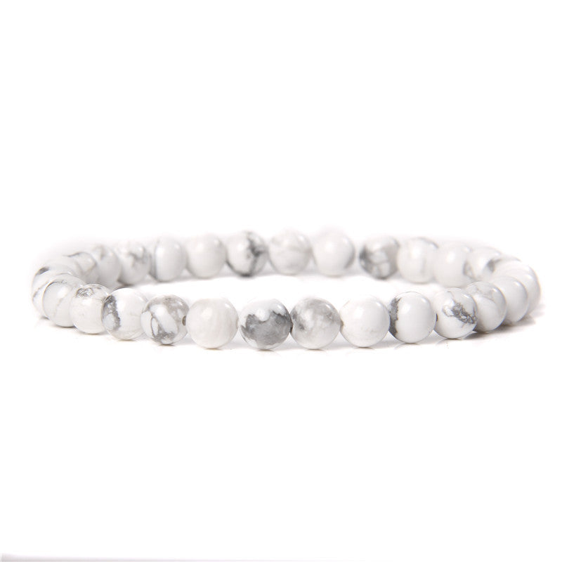 Bracelet en pierre naturelle de 6 mm, tissé à la main, bracelet énergétique - LUXARAH