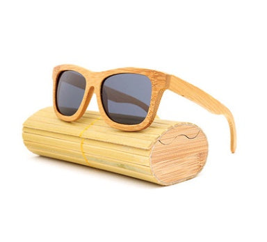 Lunettes de soleil explosion multicolores en bambou avec revêtement