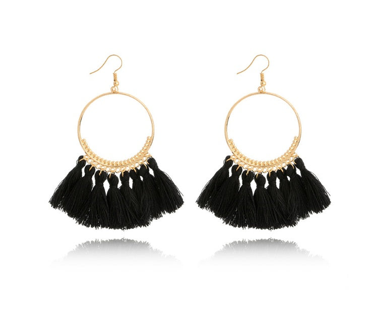 Boucles d'oreilles pendantes à grosses gouttes rondes