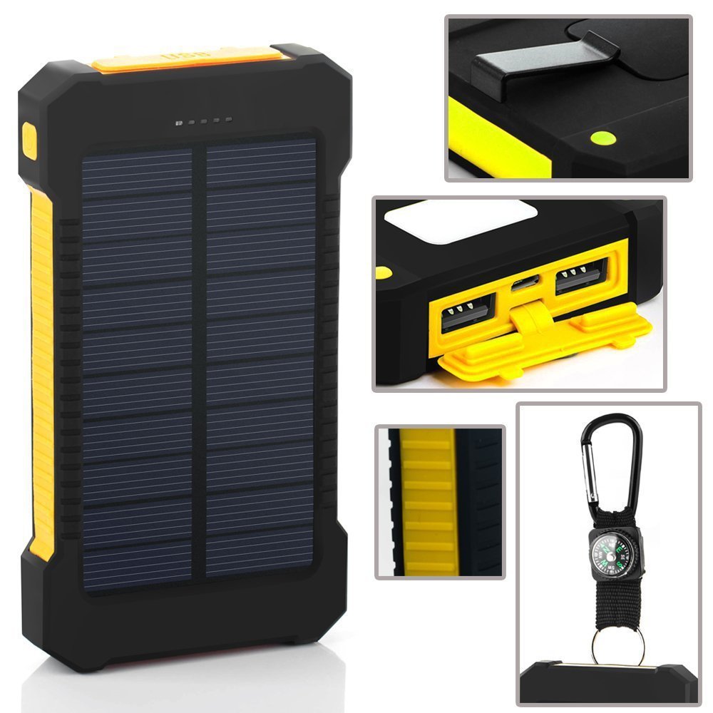 Chargeur solaire ultra-fin universel pour téléphone portable, lampes de camping