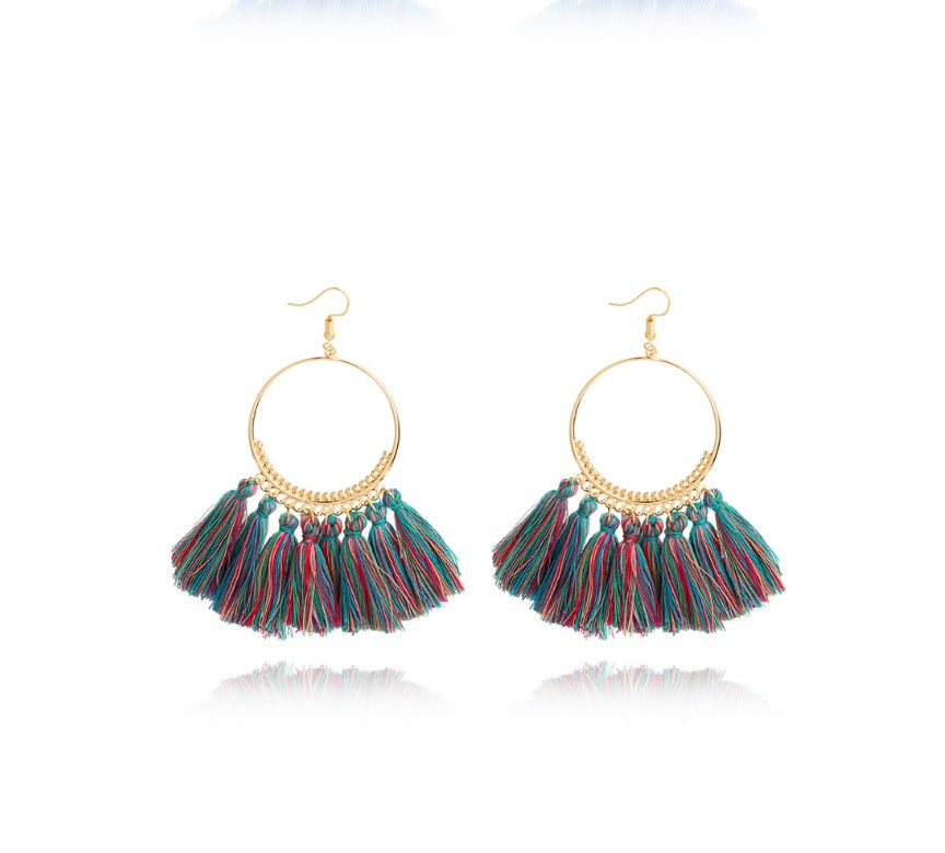 Boucles d'oreilles pendantes à grosses gouttes rondes
