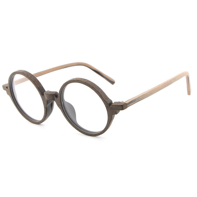Monture de lunettes en bois avec plaque, style rétro, nouvelle collection