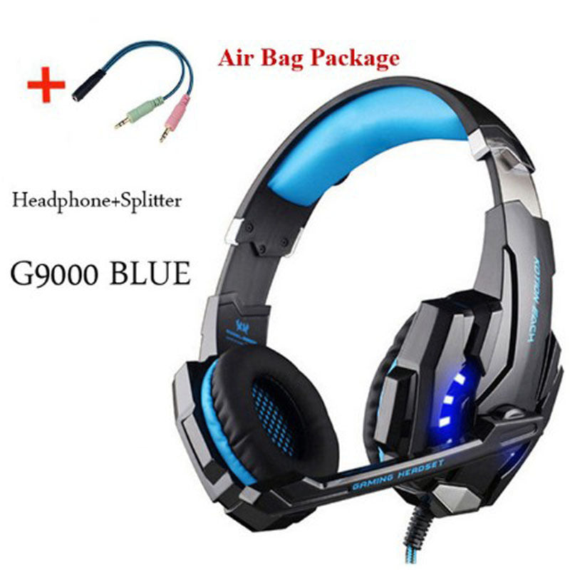 Casque de jeu filaire avec son surround, basses profondes, stéréo, écouteurs avec microphone