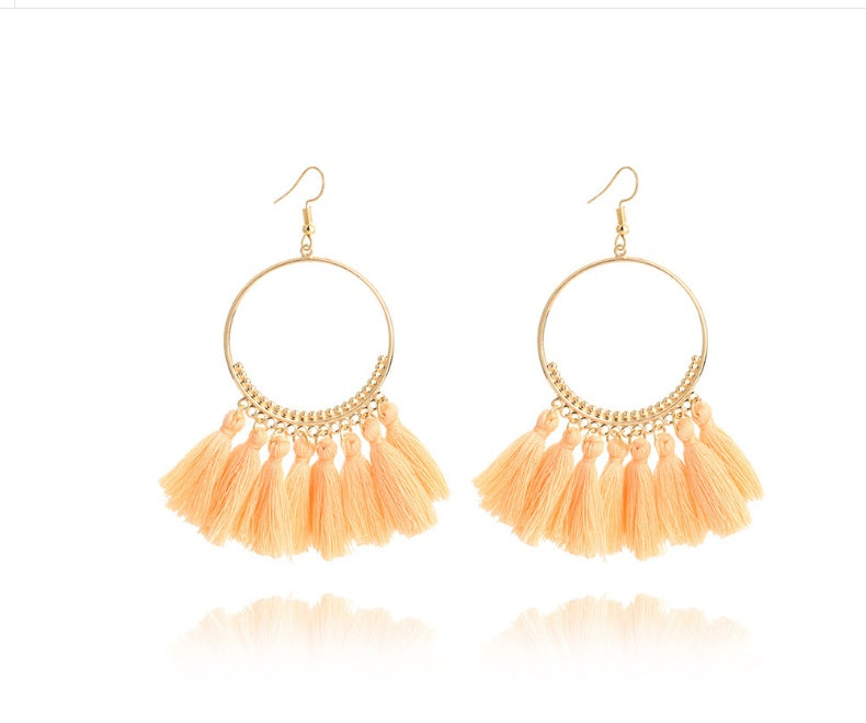 Boucles d'oreilles pendantes à grosses gouttes rondes