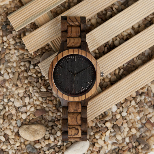 Montre à quartz Inter-Wood pour homme - LUXARAH