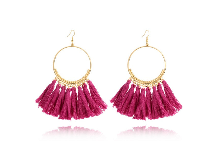 Boucles d'oreilles pendantes à grosses gouttes rondes