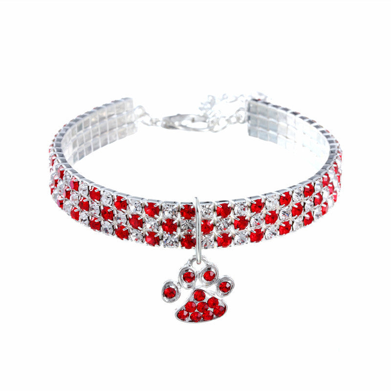 Collier pour animal de compagnie avec diamants, accessoires pour chats et chiens de couleurs variées, griffes de chat, collier élastique pour chat et chien - LUXARAH
