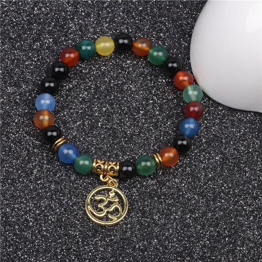 Bracelet Bouddha Énergie en Agate et Chakra Coloré - LUXARAH