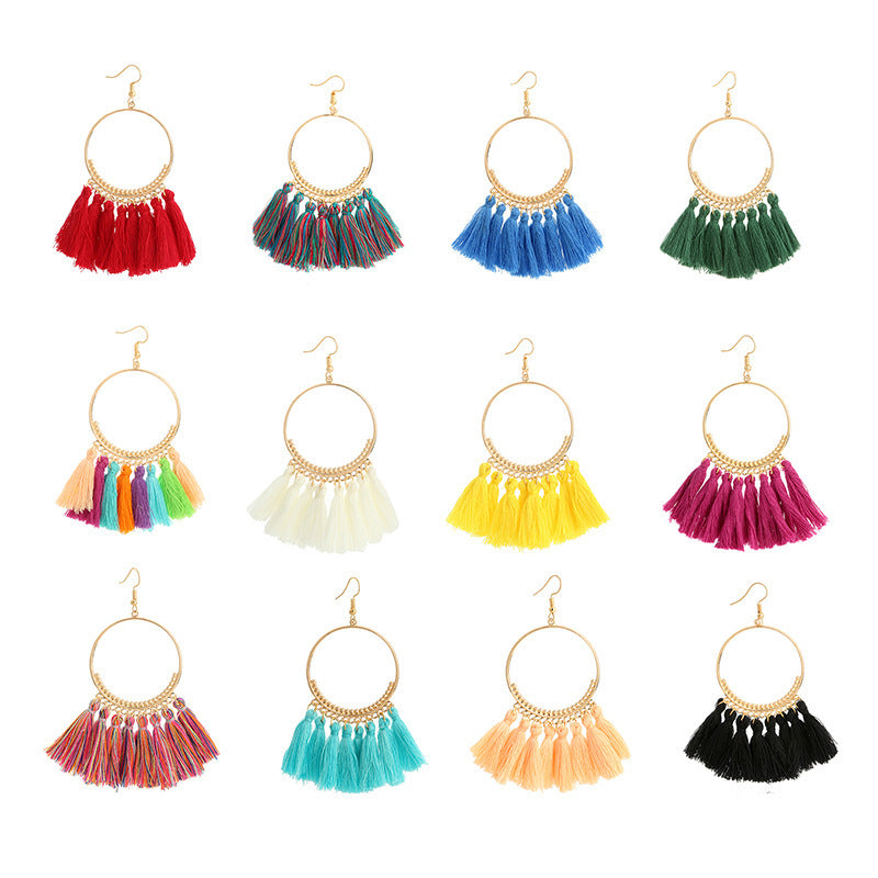 Boucles d'oreilles pendantes à grosses gouttes rondes