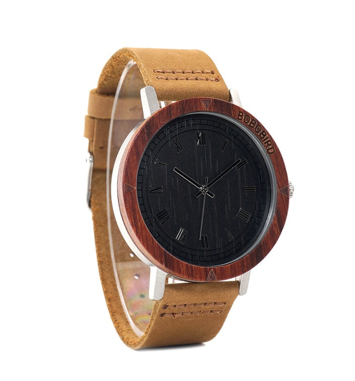 Montre en bois de bambou