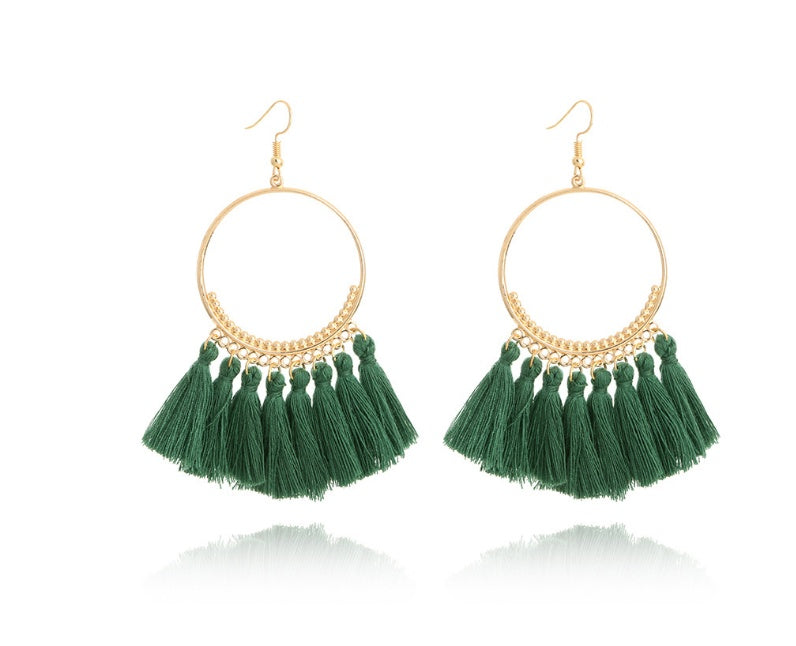 Boucles d'oreilles pendantes à grosses gouttes rondes