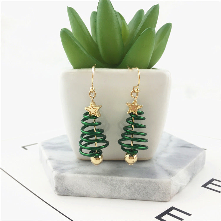Boucles d'oreilles de Noël DIY en forme d'étoile et d'arbre de Noël