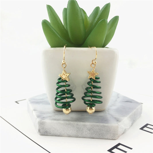 Boucles d'oreilles de Noël DIY en forme d'étoile et d'arbre de Noël - LUXARAH
