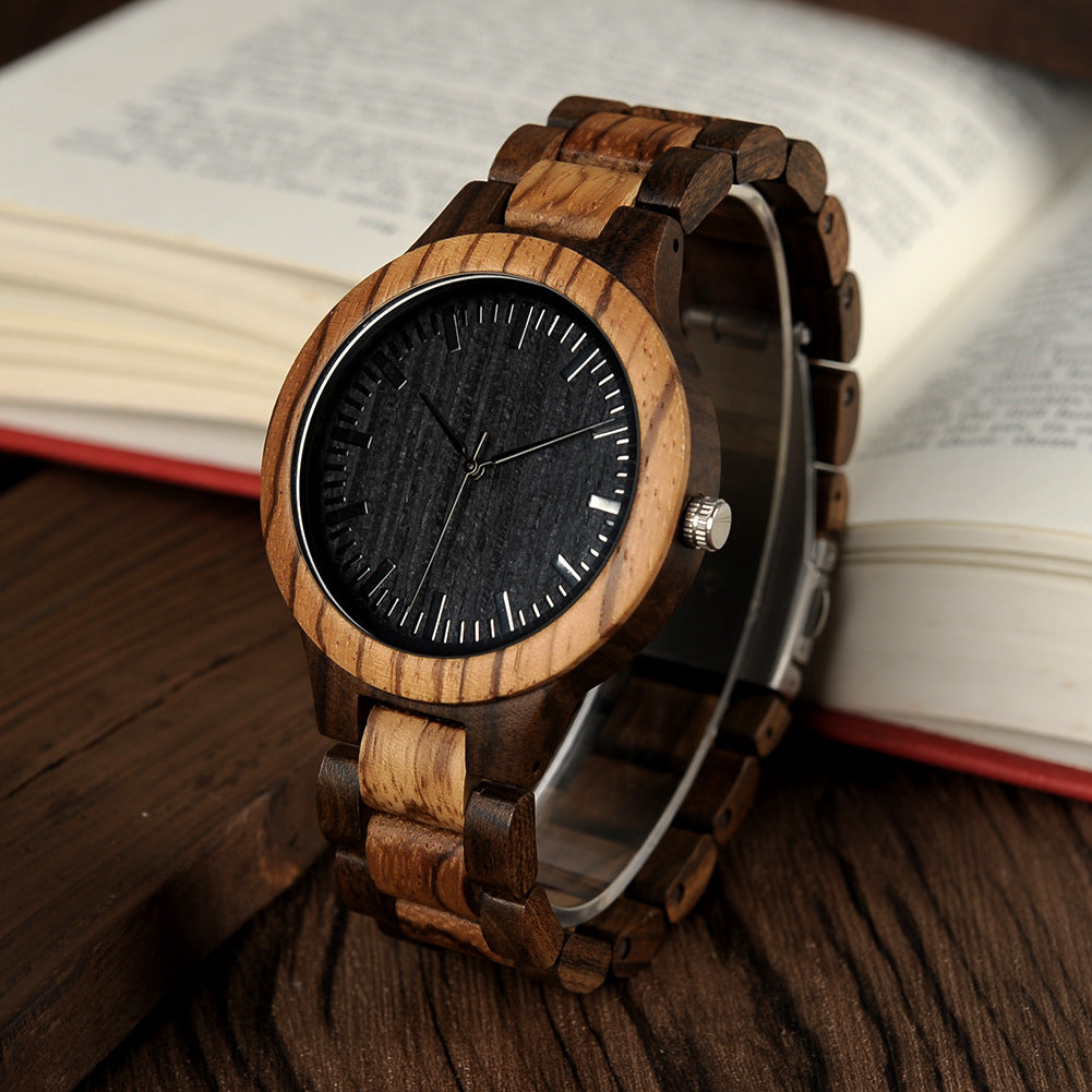 Montre à quartz Inter-Wood pour homme - LUXARAH