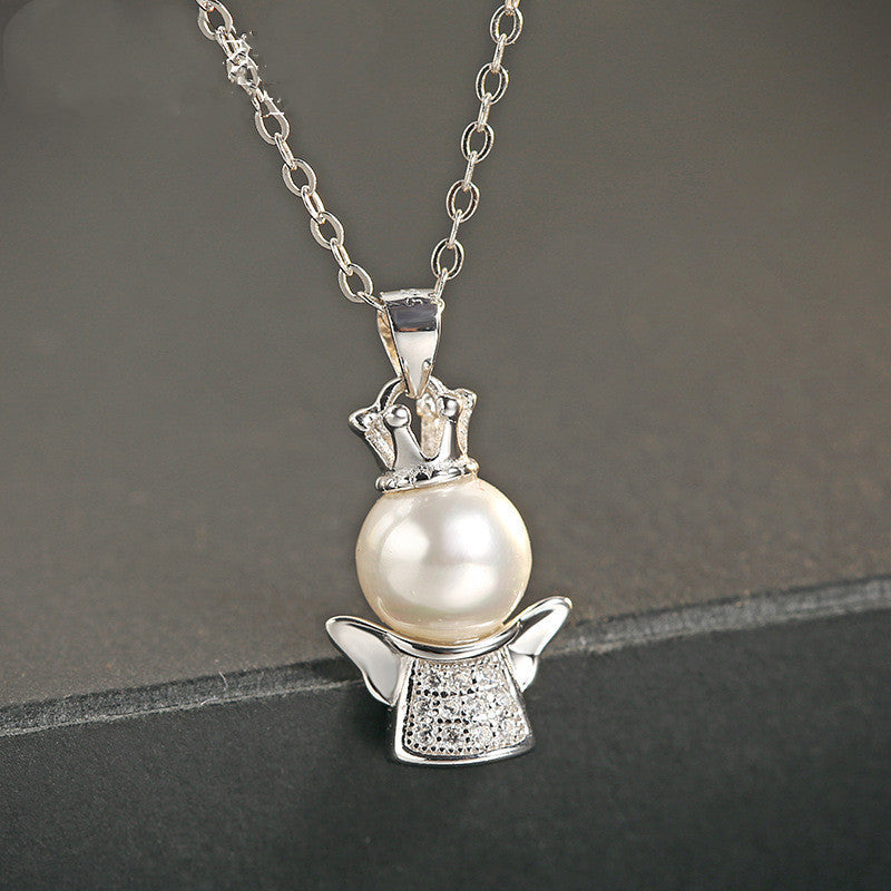 Colliers populaires avec pendentif en perles de coquillage d'ange personnalisées