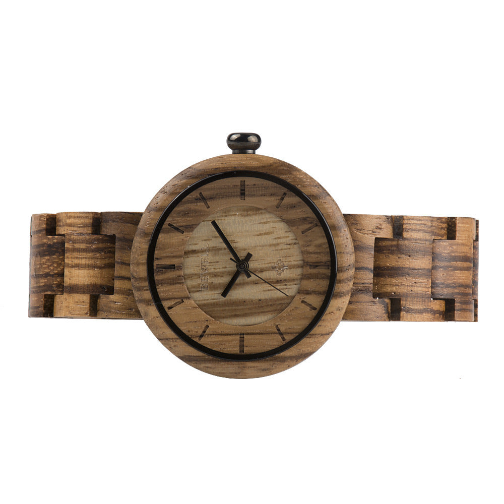 Montre en bois de bambou, montre pour femme, montre à mouvement à quartz