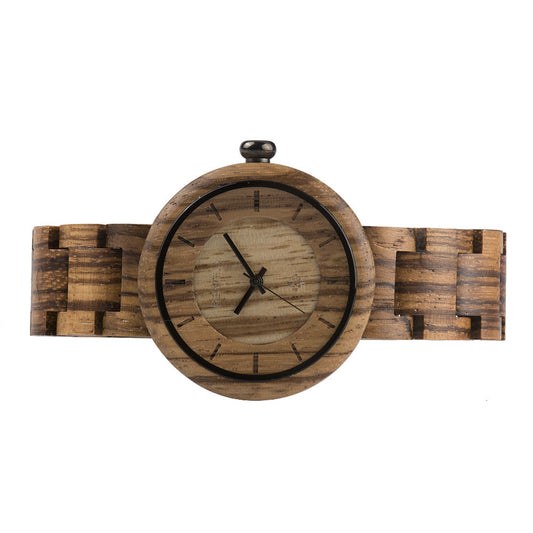 Montre en bois de bambou, montre pour femme, montre à mouvement à quartz - LUXARAH
