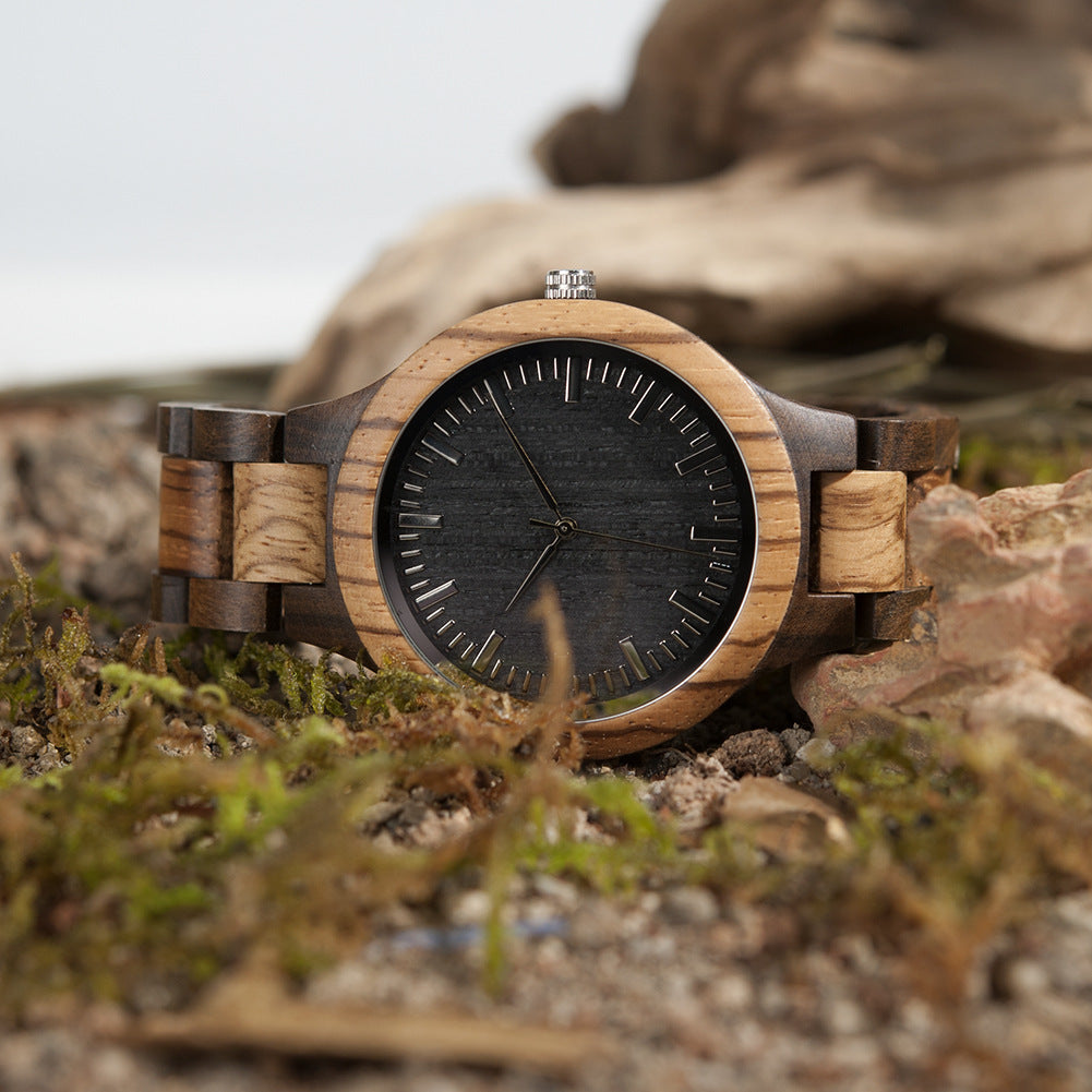 Montre à quartz Inter-Wood pour homme - LUXARAH