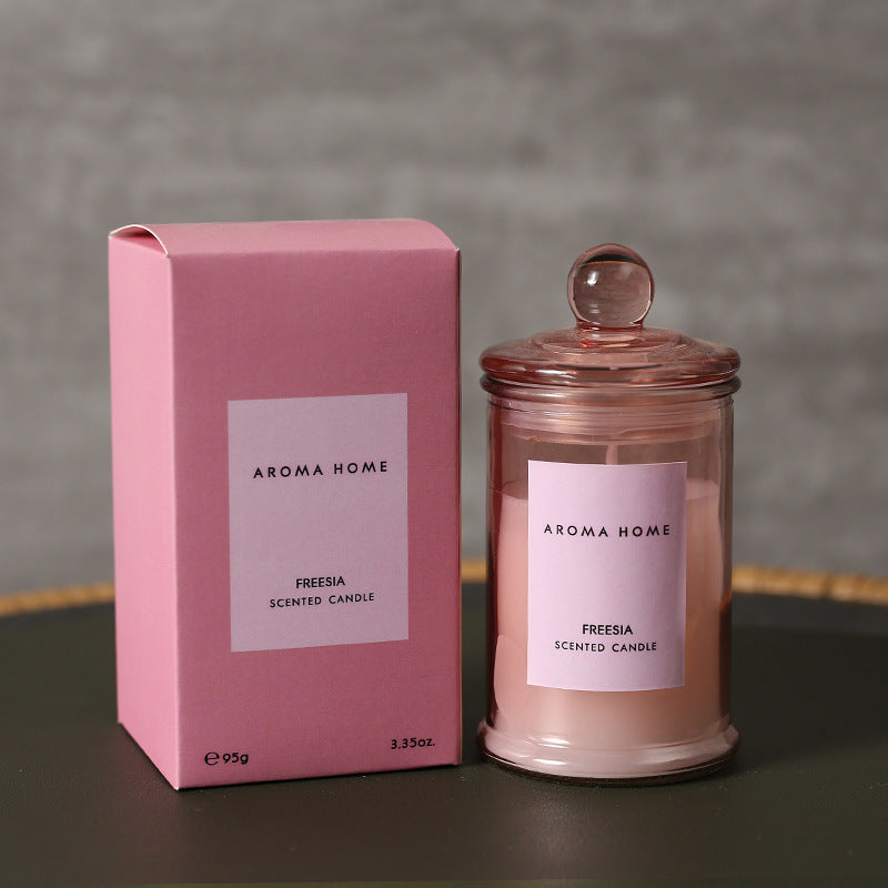 Bougie d'aromathérapie en cire de soja en forme de théière