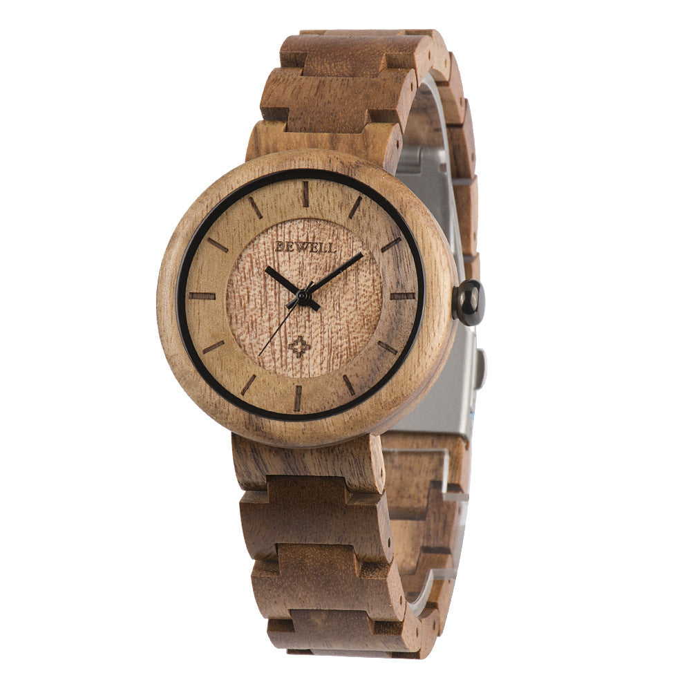 Montre en bois de bambou, montre pour femme, montre à mouvement à quartz