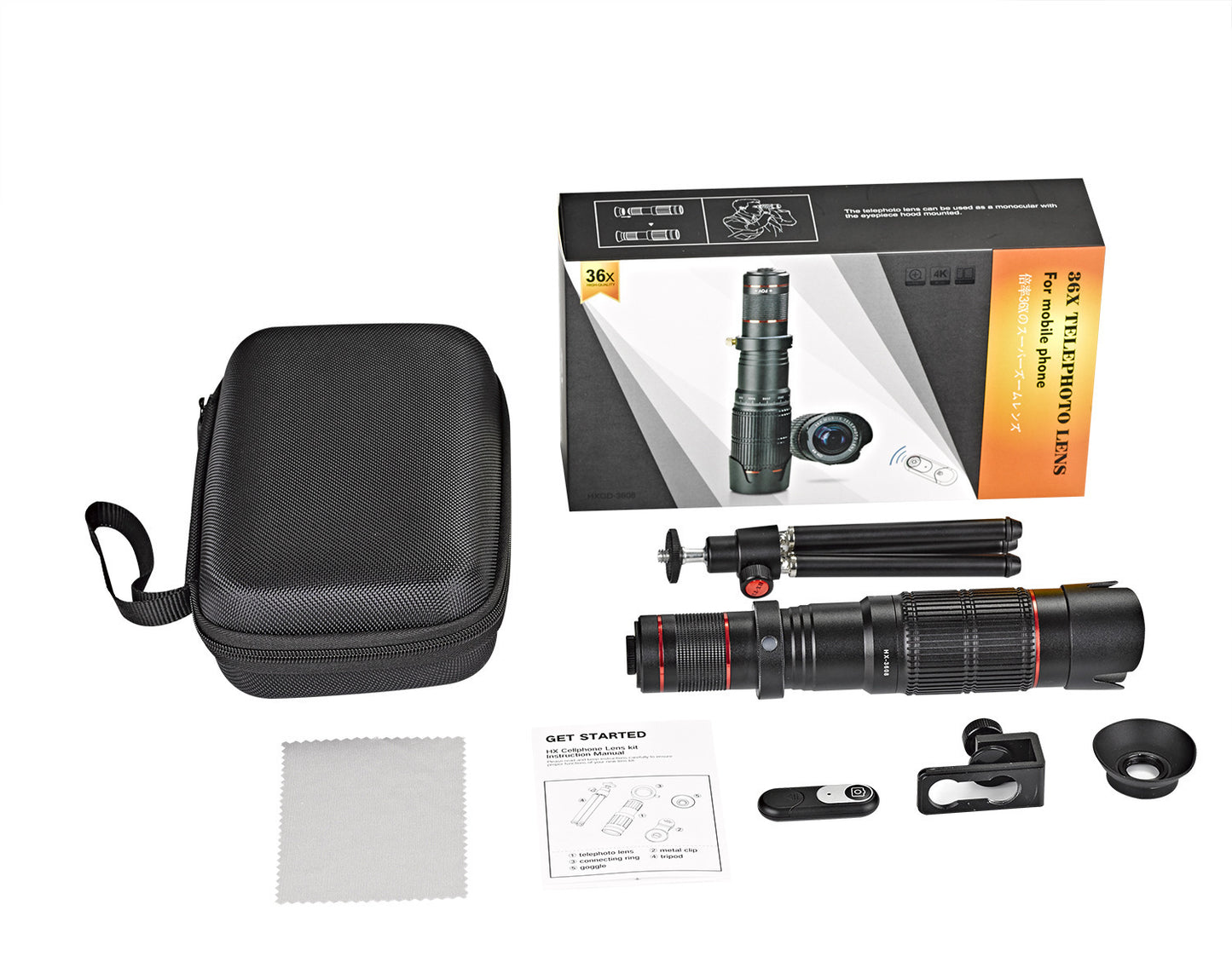 Télescope téléobjectif 36x pour téléphone portable