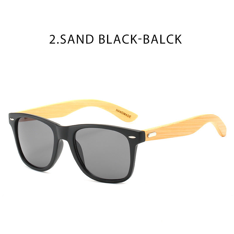 Lunettes de soleil rétro en bois et bambou pour hommes et femmes