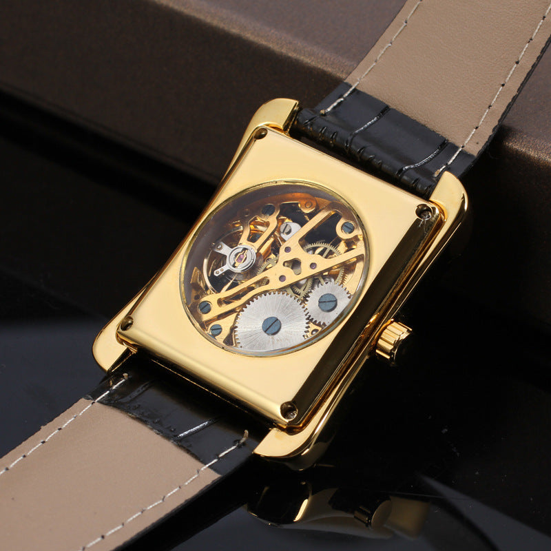 Montre mécanique manuelle creuse suisse décontractée pour homme Winner - LUXARAH
