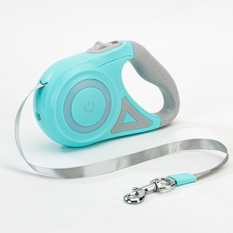 Laisse rétractable pour chien et collier Spotlight, corde de traction automatique pour chien et chat, pour petits et moyens chiens, produit pour animaux de compagnie - LUXARAH