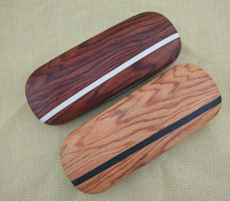 Étui à lunettes en grain de bois
