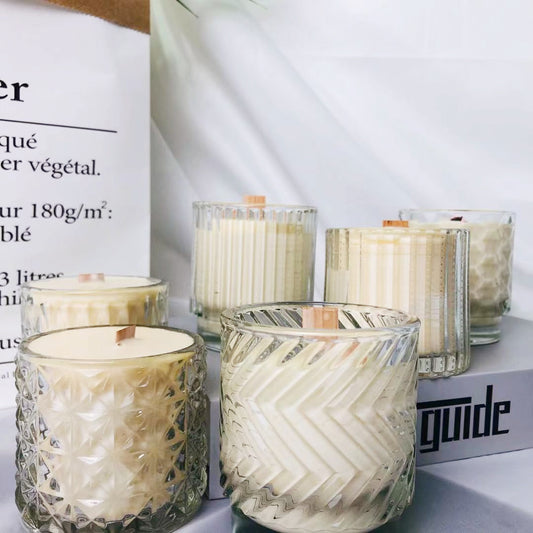 Bougie de soja au cœur de bois de santal végétal pur