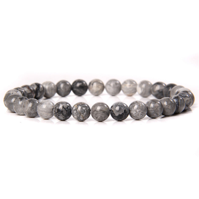 Bracelet en pierre naturelle de 6 mm, tissé à la main, bracelet énergétique - LUXARAH