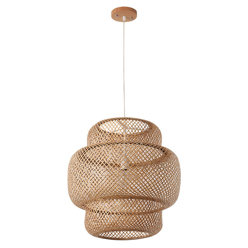 Lustre en bambou tissé nordique B&B Inn Art - LUXARAH