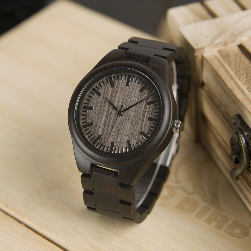 Montre en bois, montre en bambou montée à la main