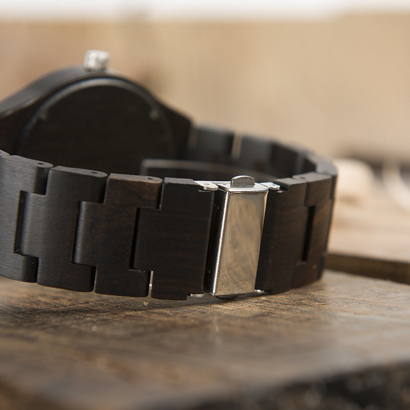 Montre en bois, montre en bambou montée à la main