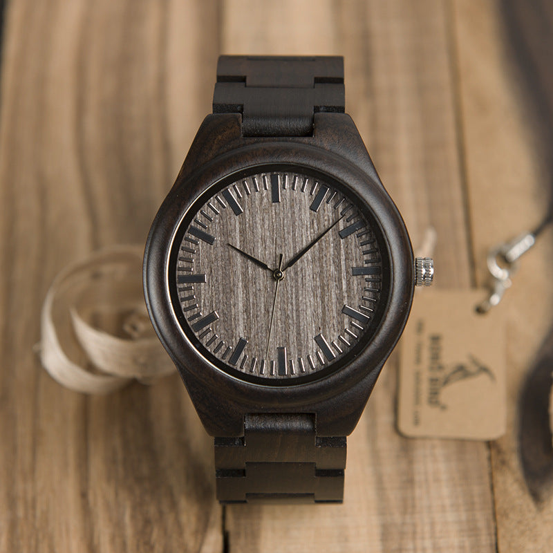 Montre en bois, montre en bambou montée à la main
