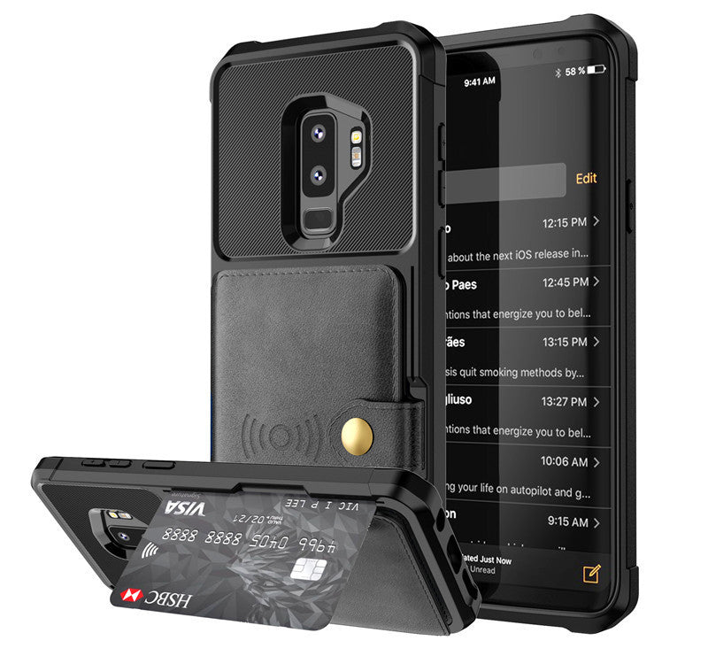 Étui portefeuille en cuir PU de luxe compatible avec Apple pour Samsung Galaxy S10 S9 Plus pour iPhone 6 6s 7 8 Plus X XS XR XX MAX
