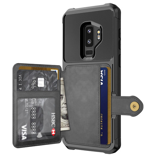Étui portefeuille en cuir PU de luxe compatible avec Apple pour Samsung Galaxy S10 S9 Plus pour iPhone 6 6s 7 8 Plus X XS XR XX MAX