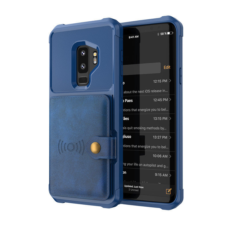 Étui portefeuille en cuir PU de luxe compatible avec Apple pour Samsung Galaxy S10 S9 Plus pour iPhone 6 6s 7 8 Plus X XS XR XX MAX