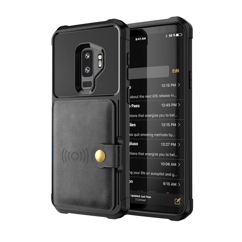 Étui portefeuille en cuir PU de luxe compatible avec Apple pour Samsung Galaxy S10 S9 Plus pour iPhone 6 6s 7 8 Plus X XS XR XX MAX