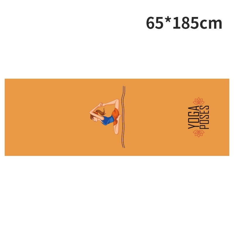 Serviette de yoga imprimée, serviette de yoga portable, serviette de yoga antidérapante et respectueuse de l'environnement - LUXARAH