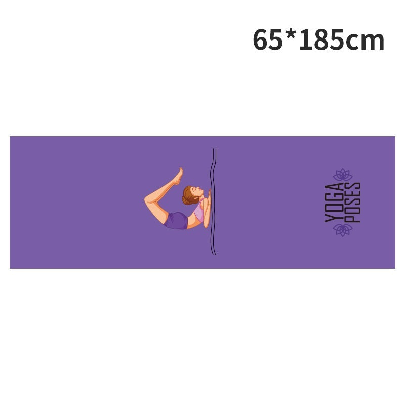 Serviette de yoga imprimée, serviette de yoga portable, serviette de yoga antidérapante et respectueuse de l'environnement - LUXARAH